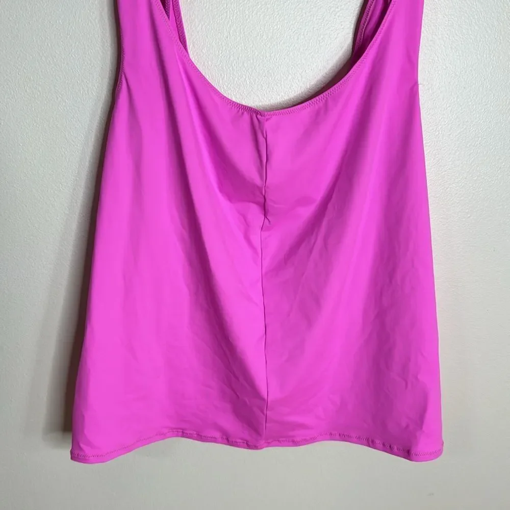 Skims Signature Recycled Swim Cut Out Tank Dress in color taffy size 3X